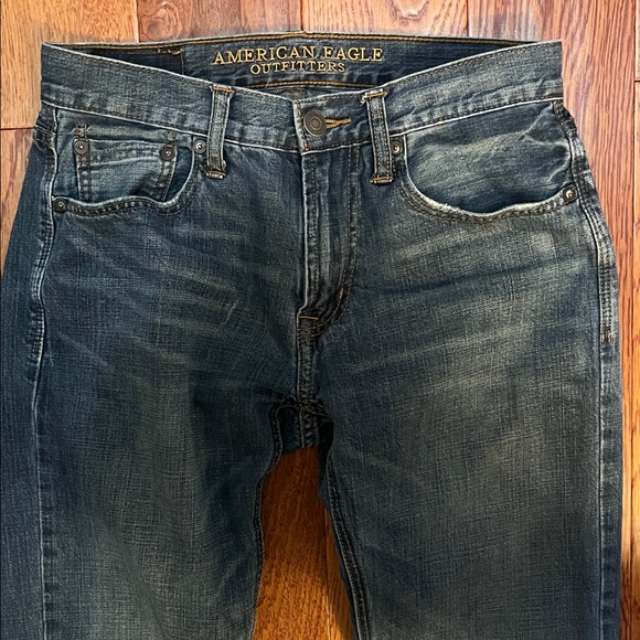 American Eagle Outfitters Denim - American Eagle Outfitters Blue Straight Jeans no stretch
